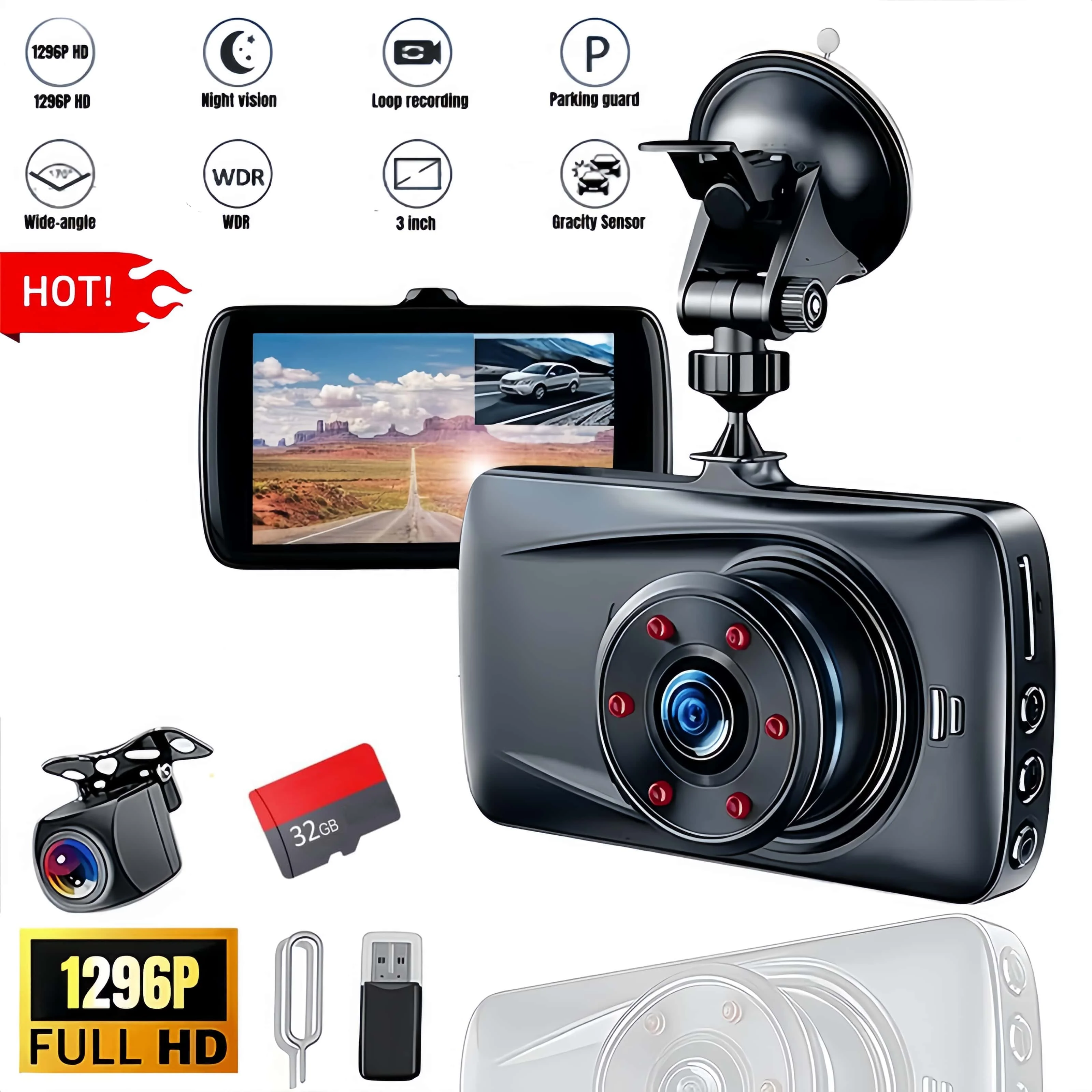 1080P Dash Camera F…