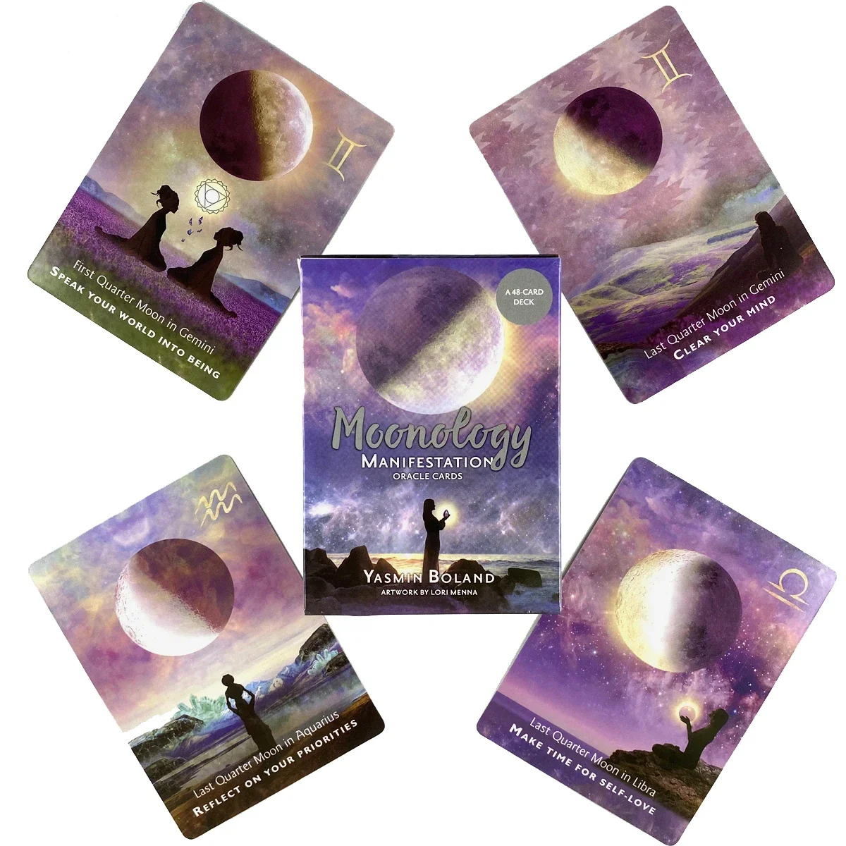 Moonology Manifestation Oracle Cards Leisure Party Table Game High Quality Fortune-telling Prophecy Tarot Deck With PDF Guide