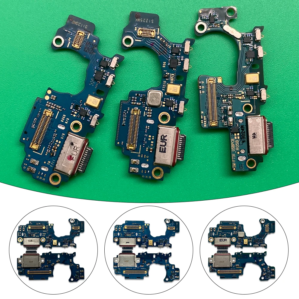 20Pcs, For Samsung Z Flip 3 4 5 6 7 Dock Connector Micro USB Charger Charging Port Flex Cable Microphone Board