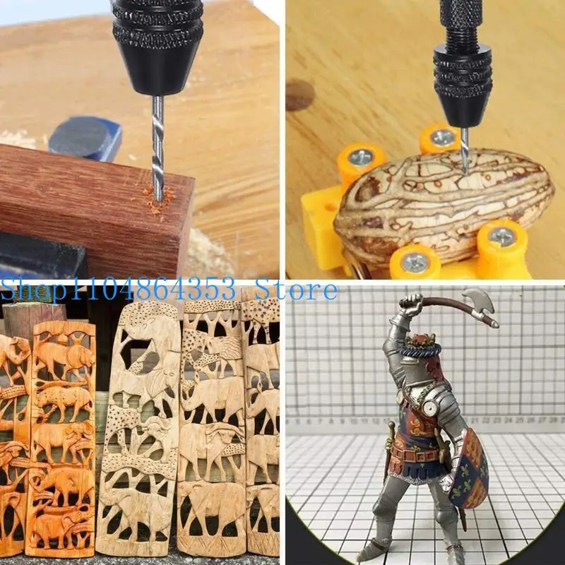 652F 26Pcs Hand Drill Bits Set Pin Vise Woodworking Hand Mini Drill for Model Resin Jewelry Hole Maker Puncher Jewelry Tools
