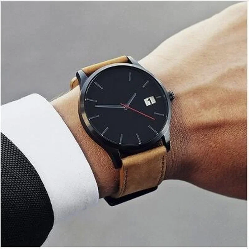 New Fashion Big Dial Military Quartz Men Watch Leather Sport Watches High Quality Clock Wristwatch Montre Homme Horloges Vrouwen