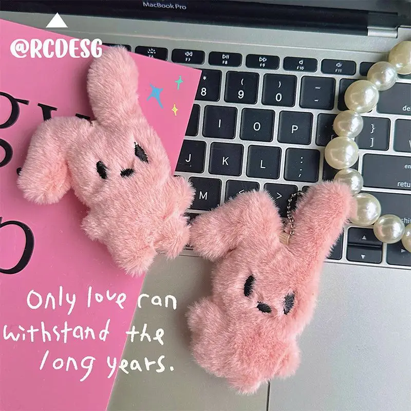 Hot Style Stuffed Animals Plush Pink Green Long Eared Rabbit Pendant Girl Heart Super Cute Keychain Exquisite Gift for Friend