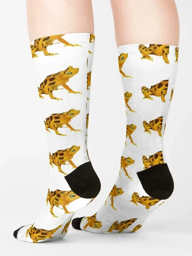 Panamanian Golden Frog (Atelopus zeteki) Socks crazy FASHION Run sports stockings Socks Women Men's
