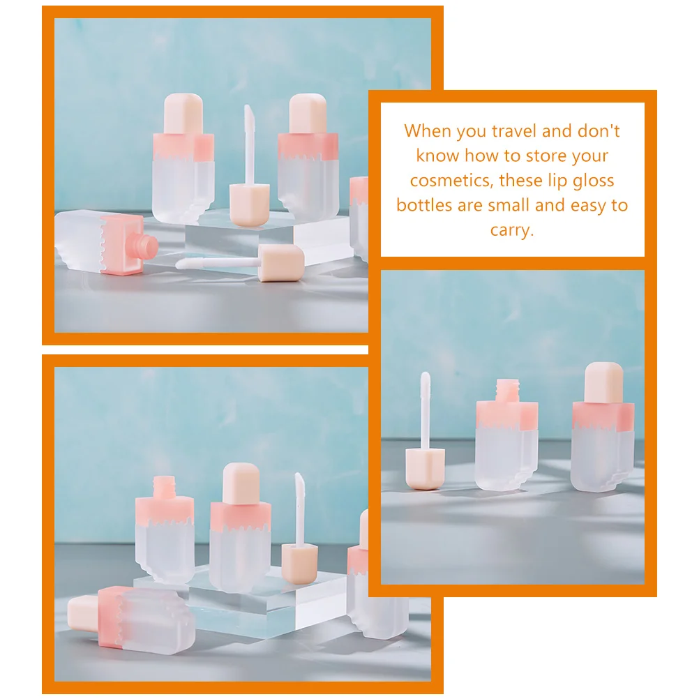 

10 Pcs Lip Gloss Tubes Lip Gloss Sample Bottles Clear ABS Refillable Travel Size Lipstick Container Supply