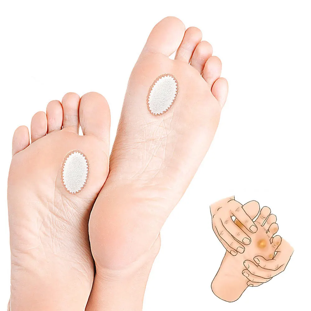 9 uds/hoja protectores de pies almohadillas callos de maíz verrugas Plantar yeso pegatina médica Protector de dedos de los pies espuma parche en el ojo de pollo