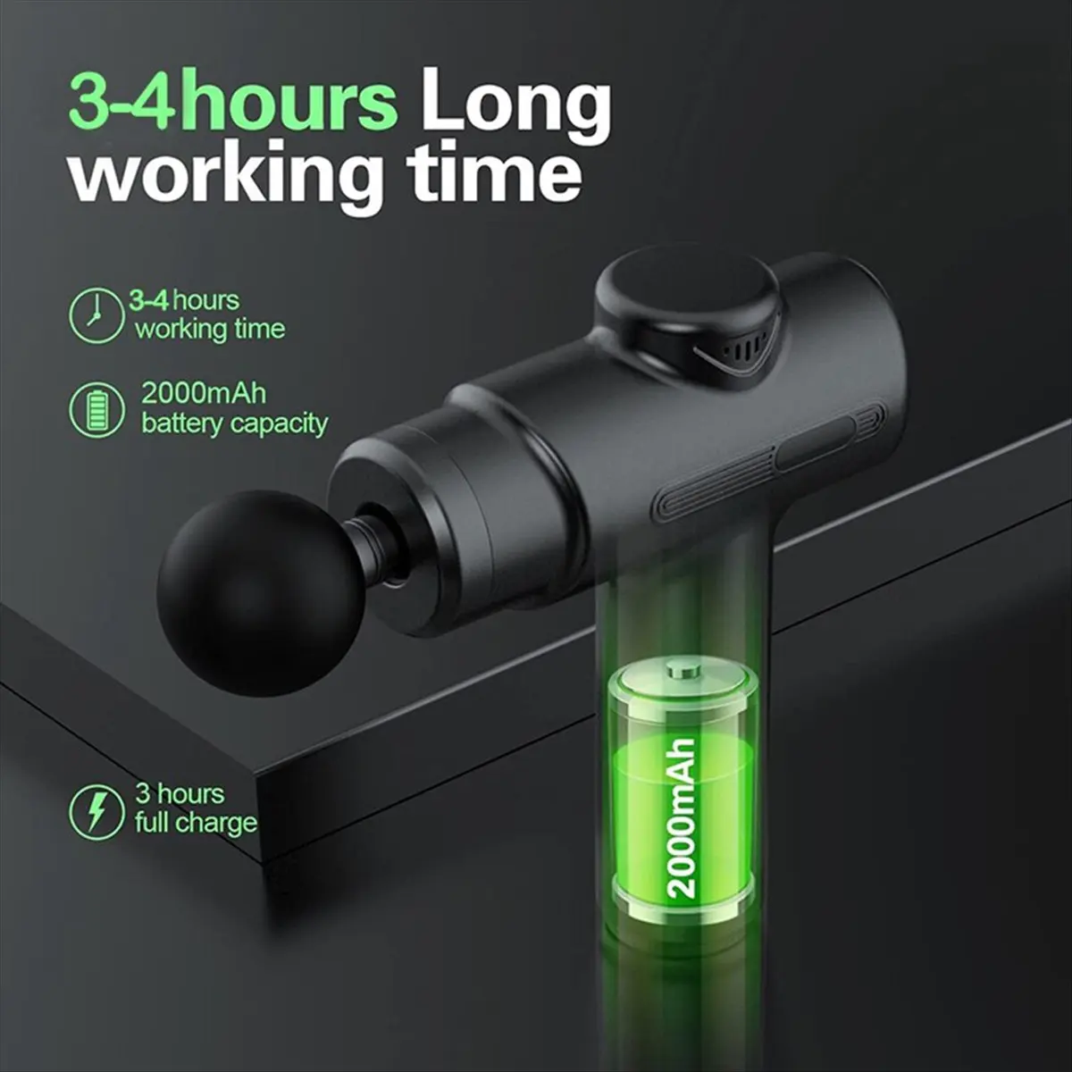 Top Electric Massage Gun Deep Tissue Facial Massgaer 8 Heads Arms Back Leg Muscle Relaxing for Body Back Arm Sport Fitness