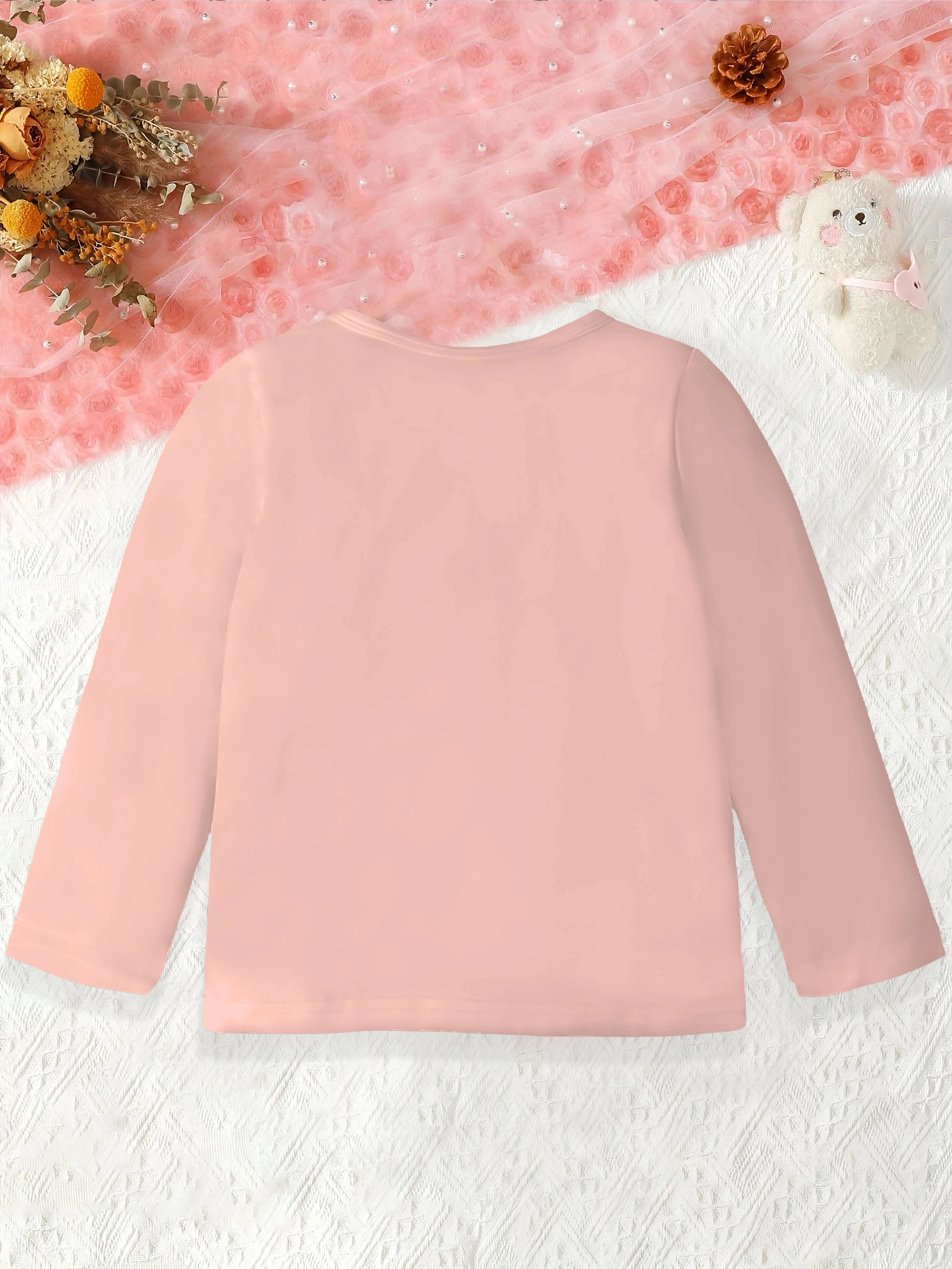 1 pieces: Easter Day Girls Autumn Base Layer Cartoon Easter Egg Rabbit Wreath Sweet Pattern