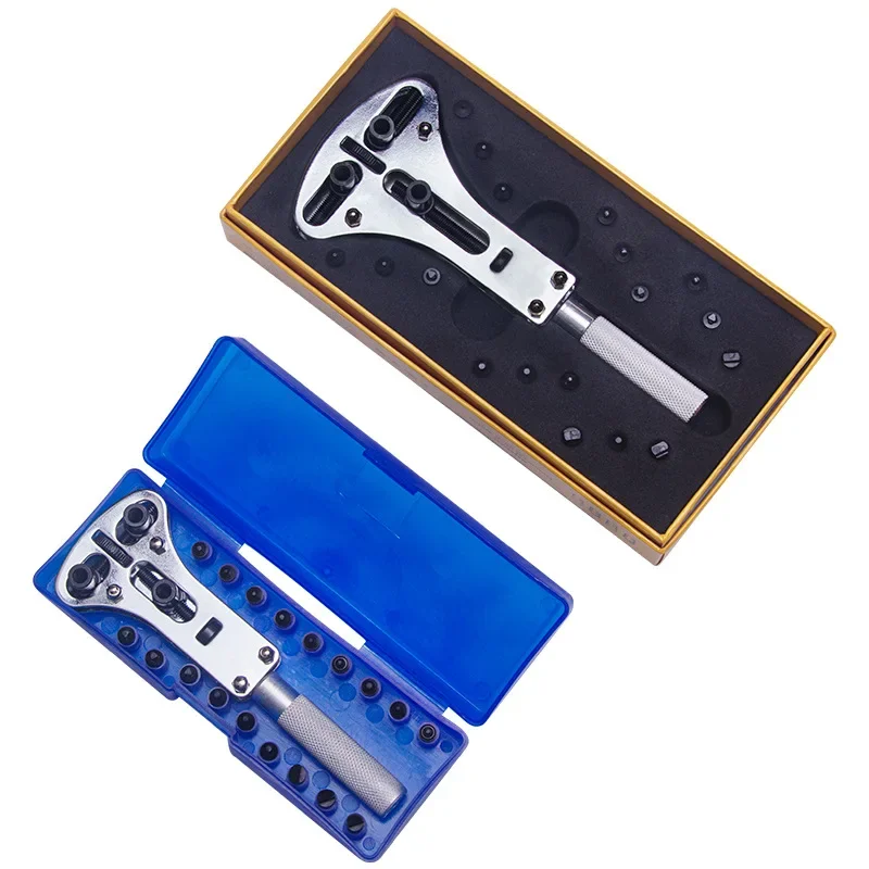 Solid Steel Watch Case Opener Tool Adjustable 3 Claws Screw Watch Back Cover Remover Open Wrench Watchmaker Repair Tools Kit