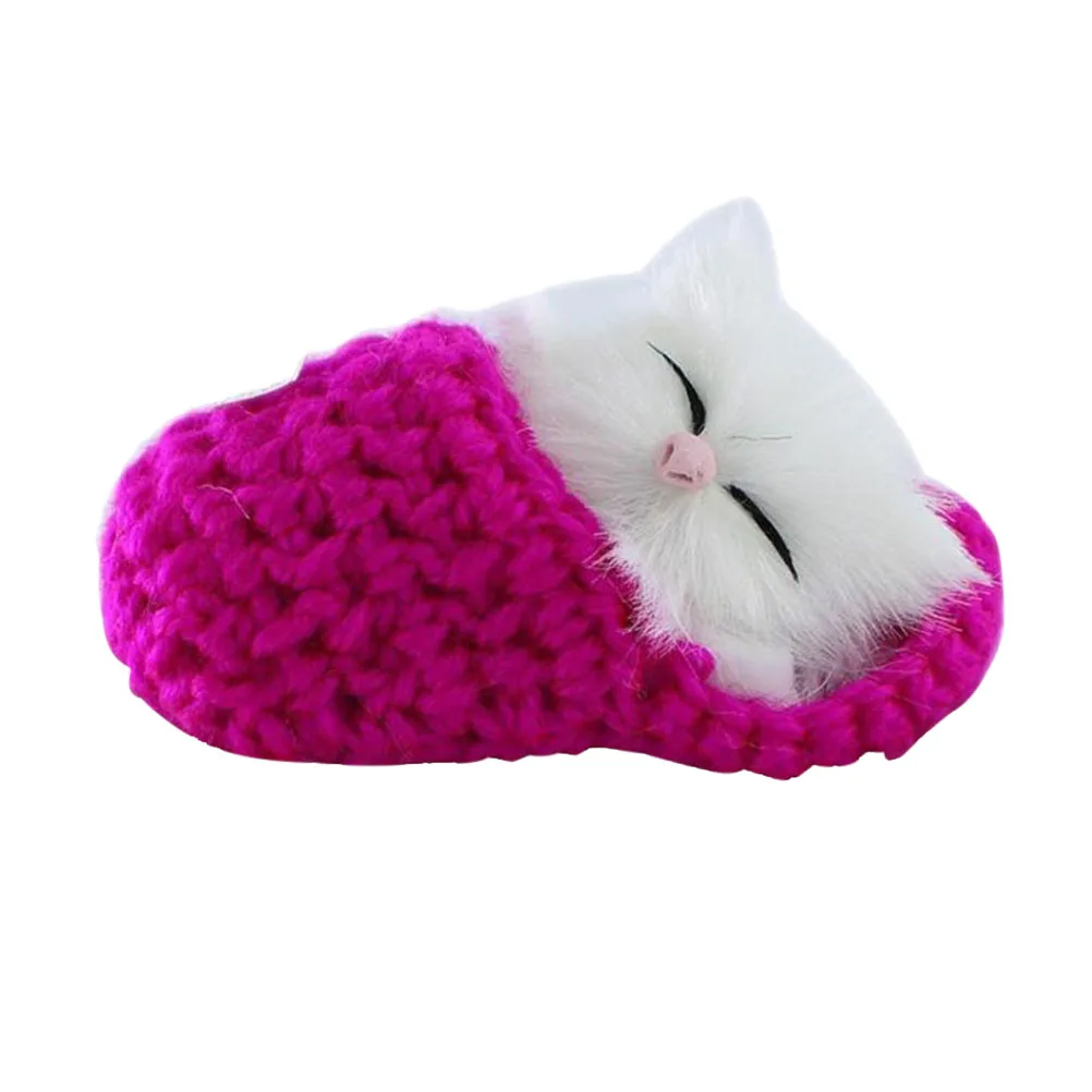 

Mini Kitten Shoe Sleeping Cat Slipper Meows Sounds Decor H Slippers Soft Christmas Party Wedding Gifts Teaching