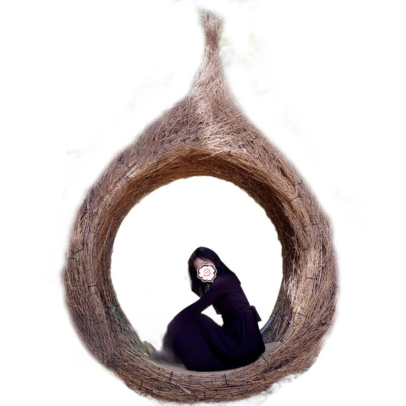 

Bali Internet celebrity bird's nest swing scenic clock in wedding shooting props creative round bed outdoor hammock spot