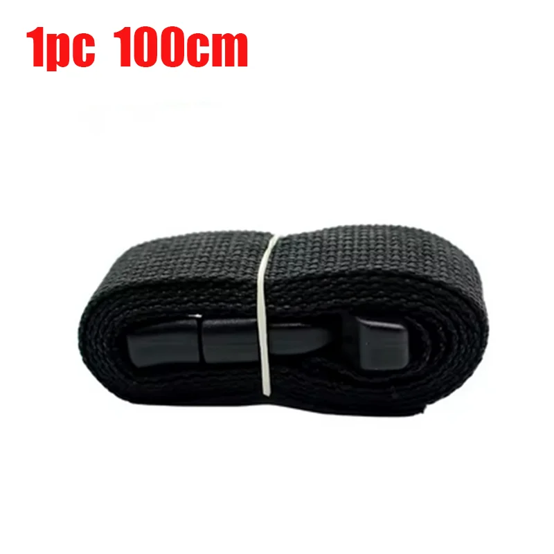 0,5-3M Reise gebunden schwarz langlebig Nylon Fracht Spanngurt Gepäck Wimpern Gürtelband mit Nockenschnalle Reise-Sets Outdoor Camping Werkzeug