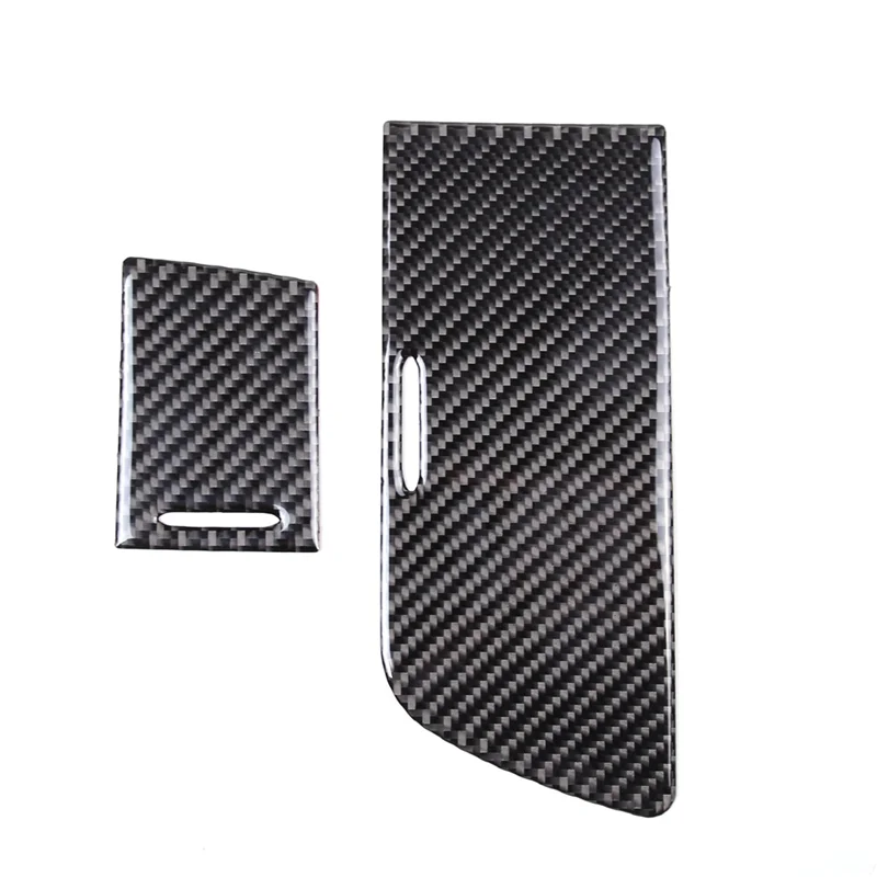 Car Soft Carbon Fiber Center Control Cup Holder Panel Sticker Cover Trim Stickers For  Corvette C7 2014-2019-Y79A