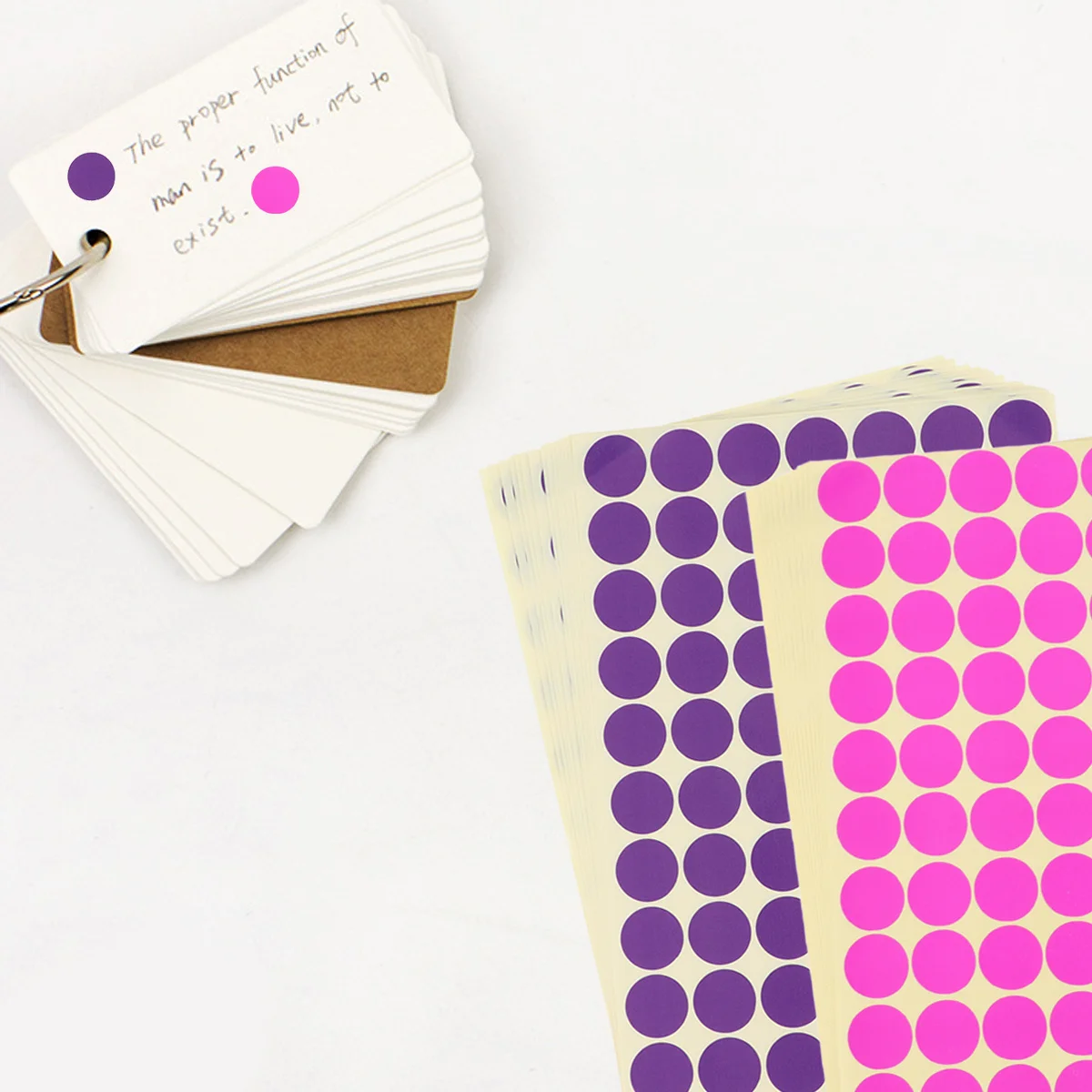 30 ورقة ملصقات دائرية ملونة متعددة الاستخدامات لتسعير المكالمات الاهتمام إلى المستندات 19 ملم أرجواني وردي #4