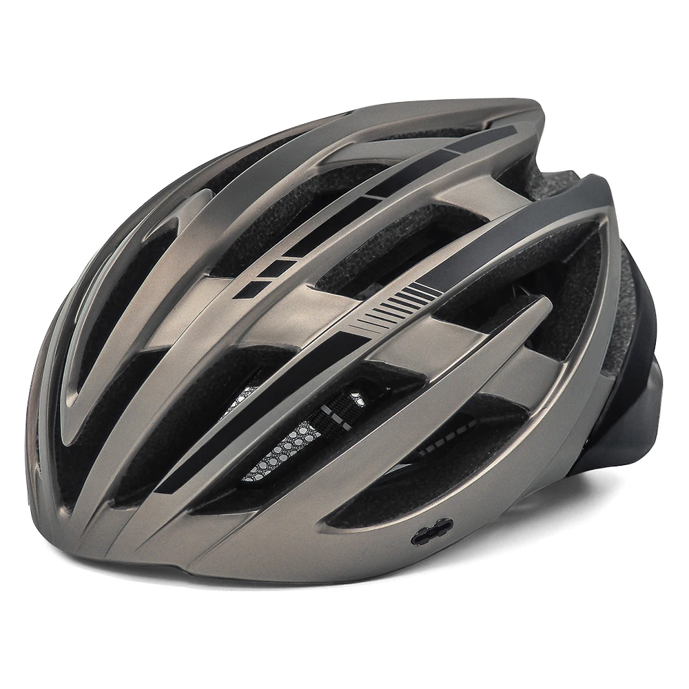 Ultralight 26 Vents MTB Road Bike Helmet Integrally-molded Cycling Helmet with LED Taillight Visor Casco Bicicleta Men