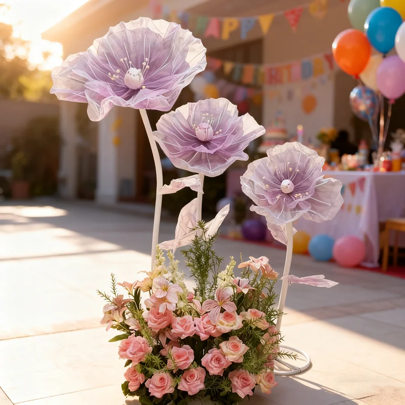 New Wedding Road Lead Flowers Wedding Stage Layout Decoration Home Garden Ornaments Flower Mesh Flower Stand Wedding