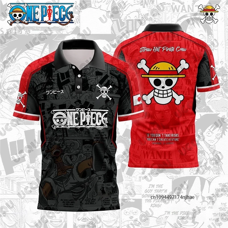 One Piece Anime Luffy Gear 5 3D Print Football Jersey For Men Tshirt Summer Sports Polo Shirt Casual Cosplay Tees Kids/Adult Top image 2