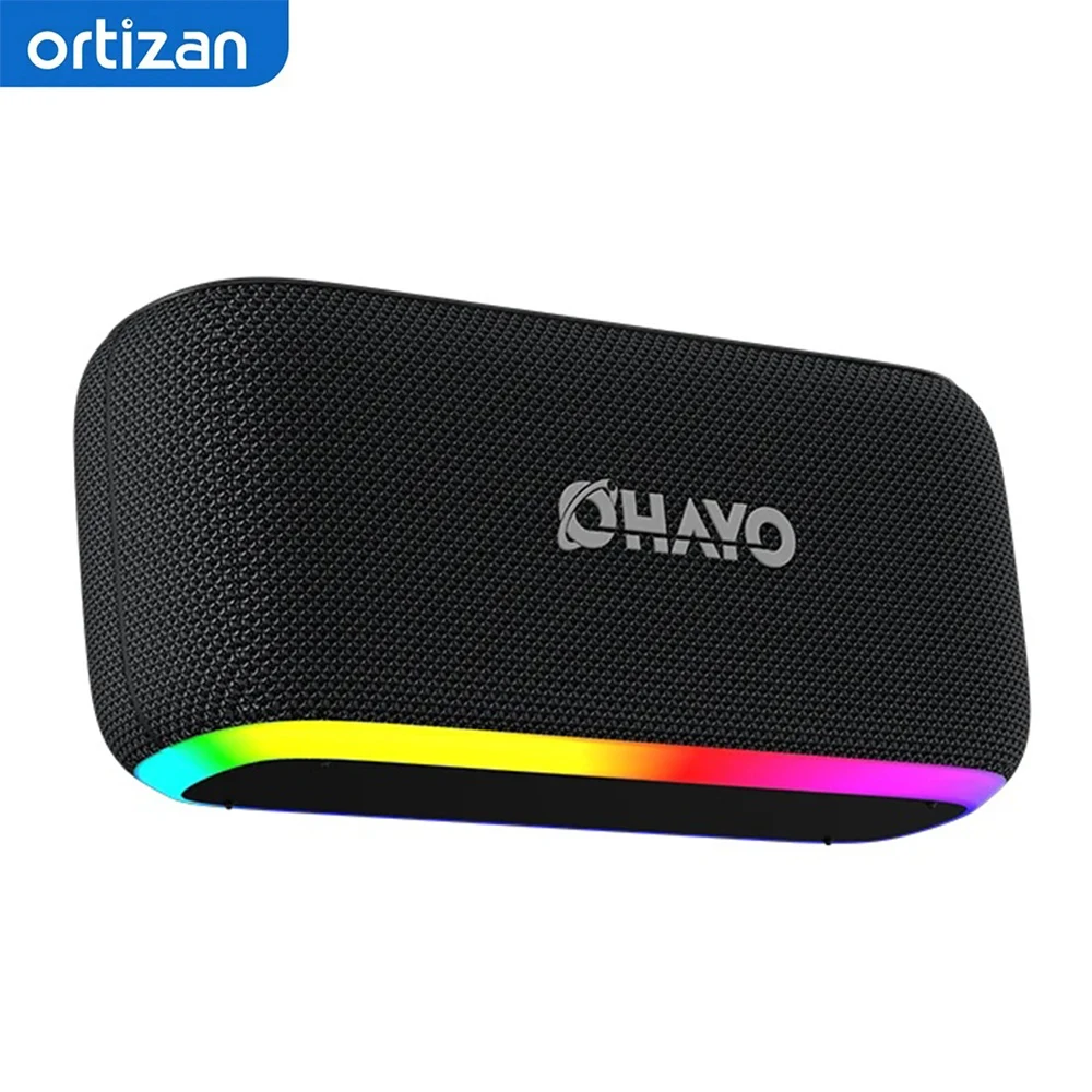 OHAYO Tragbare Bluetooth-Lautsprecher, kabellos, 60 W, IPX6 wasserdicht, lauter Outdoor-Lautsprecher, Bluetooth 6.0 Computer-Lautsprecher, AUX/USB-Wiedergabe, RGB-Lichter, leistungsstarker