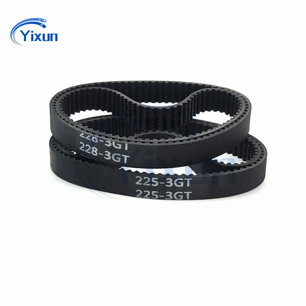 3GT Rubber Loop Timing Belt Length 207 210 213 216 219 222 225 228 231 234 237 240mm Width 6/9/10/15/20mm Synchronous Drive Belt