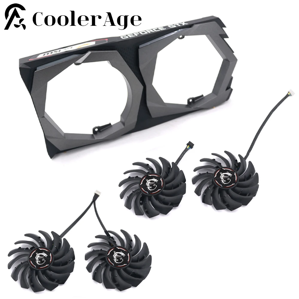 

Video Card Fan Replacement For MSI GeForce GTX 1650 1650S 1660 1660S 1660Ti Gaming X/Z PLD09210S12HH Graphics Card Cooling Fan