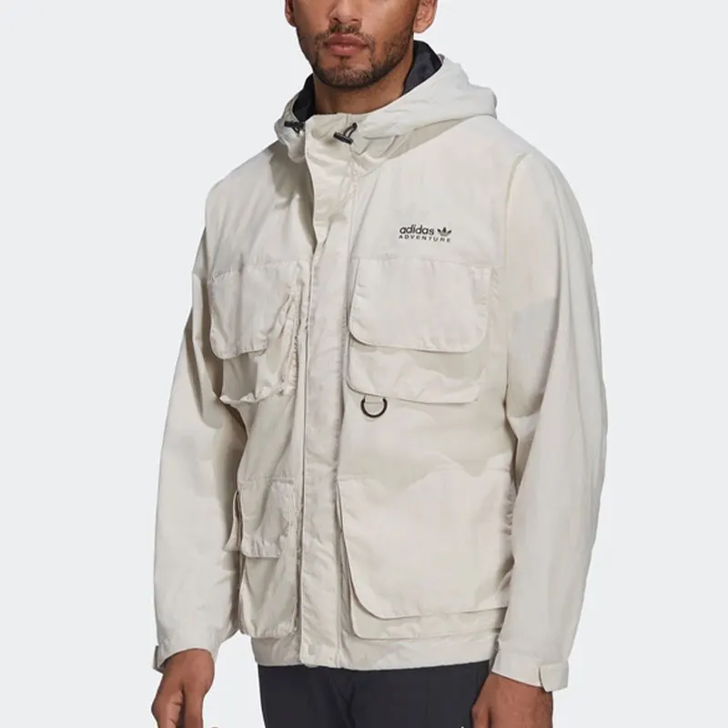 Adidas Official Genuine Three Stripes Multi-Pocket Workwear Men's Sports Jacket HF4794