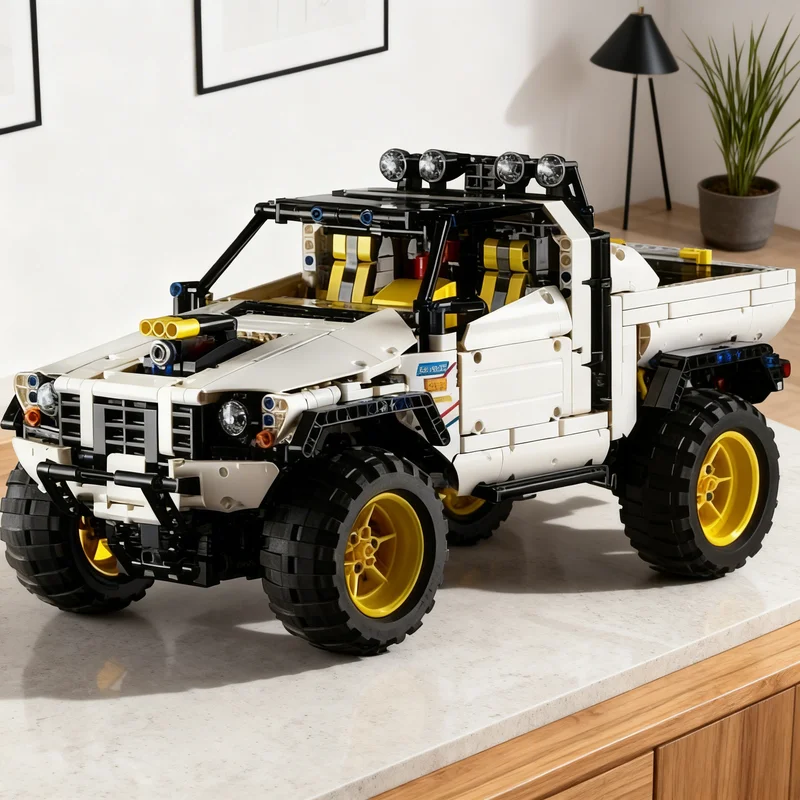 

2027pcs MOC Custom Pick Up 4X4 Technical Model Building Blocks Construction Christmas Gifts Toy Creative DIY Idea Architecture