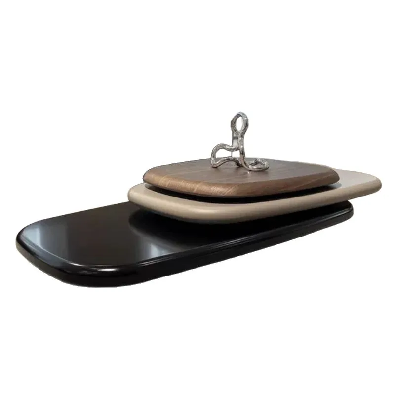 

Rotating coffee table, creative suspension, large apartment tea table