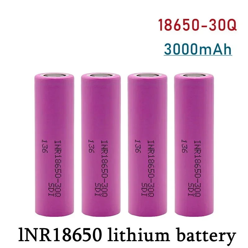 

lNR18650 lithium ion rechargeable battery, 30q, 3.7V, 3000mAh, 20A discharge, suitable for e-cigarettes, electric tools, etc