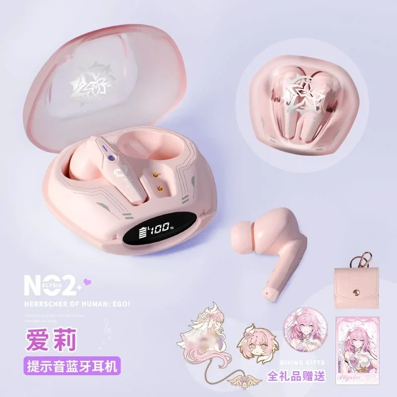 Bluetooth Headphones Elysia Wireless Game Honkai Impact 3 Miss Pink Elf Anime Accessory Herrscher of Human: Ego Cosplay Prop