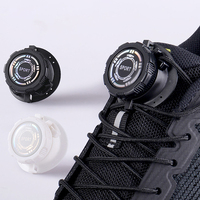 1Pair Automatic Shoelaces Without Ties Black White Swivel Buckle Laces Thick Rope Sneakers Shoelace Shoe Accessories