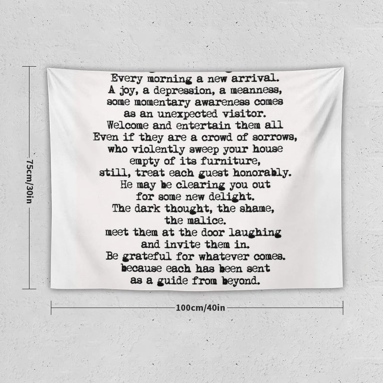 The Guest House 2 #poem #inspirational Tapestry Bedroom Organization And Decoration Decoration Aesthetic Tapestry