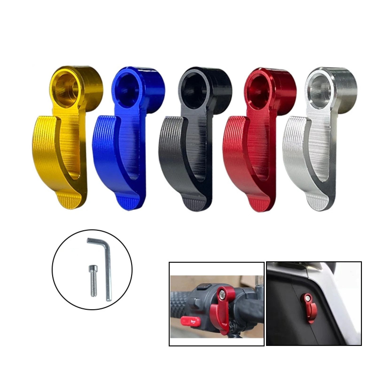 

2pcs Motorcycle Modified Helmet Hook Universal Scooter Side Storage Bag Helmet Hooks Aluminum Alloy Anti-rust Anti-corrosion