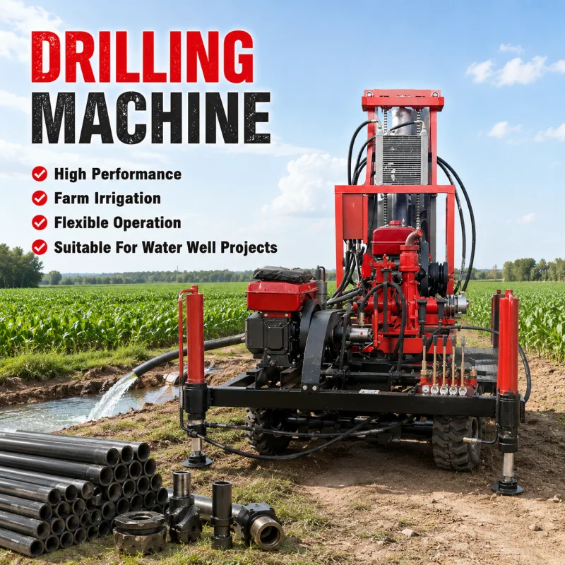 Tracked Borehole Water Well Drilling Rig For Uneven Ground Operations With Fast Site Positioning Factory Direct Sale Equipment
