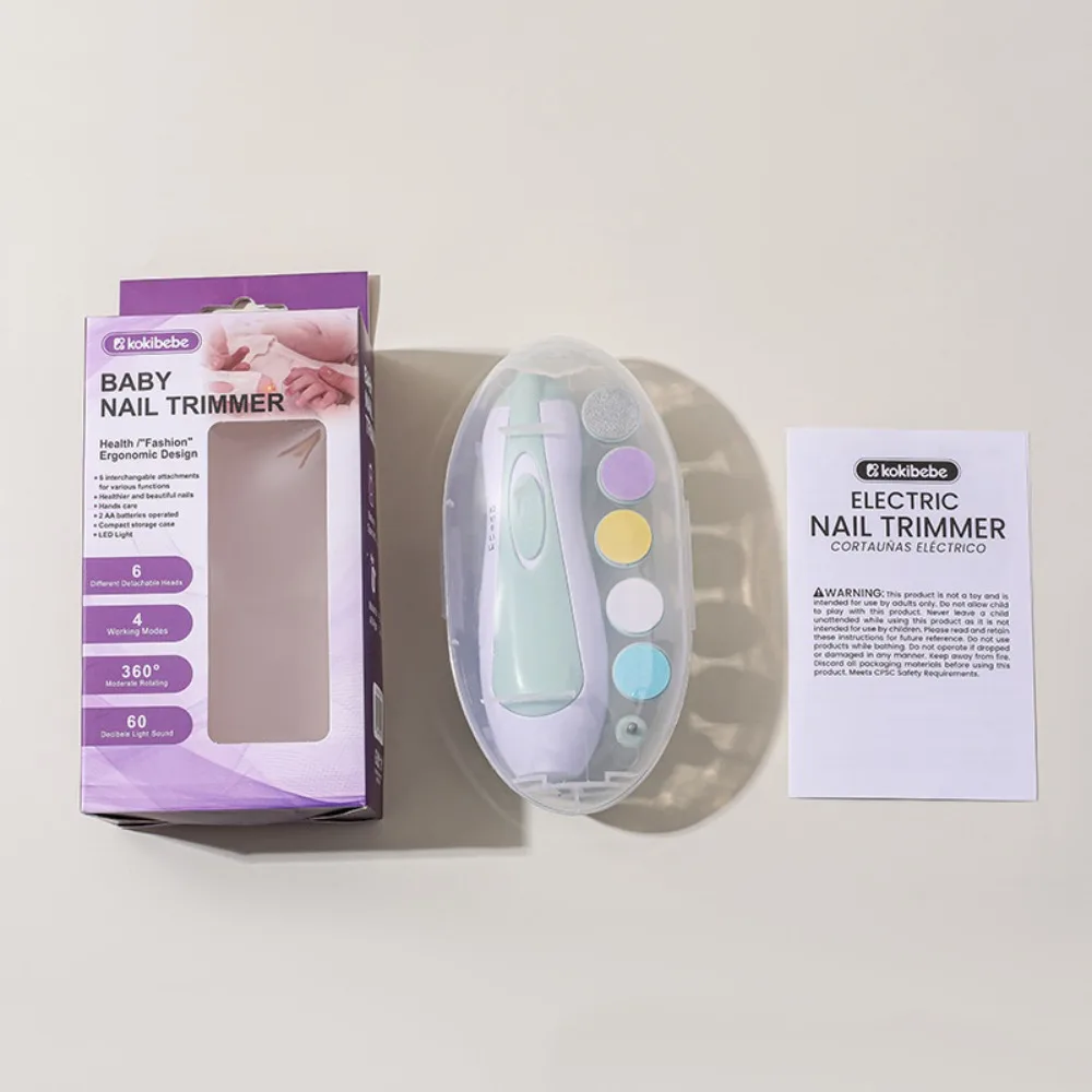 

Multifunctional Electric Baby Nail Trimmer with Light Care Nail Baby Nail Clipper Manicure with Storage Box Baby Nail Grinder
