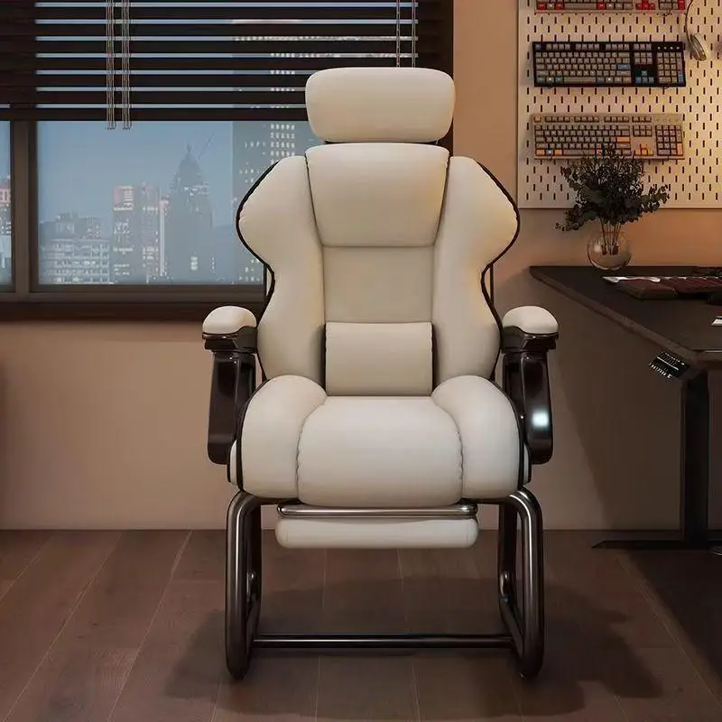 Silla de Oficina Moderna con Ventilación y Ruedas, Silla de Oficina Económica para Juegos con Masaje, Silla Ejecutiva Reclinable, Muebles para Oficina