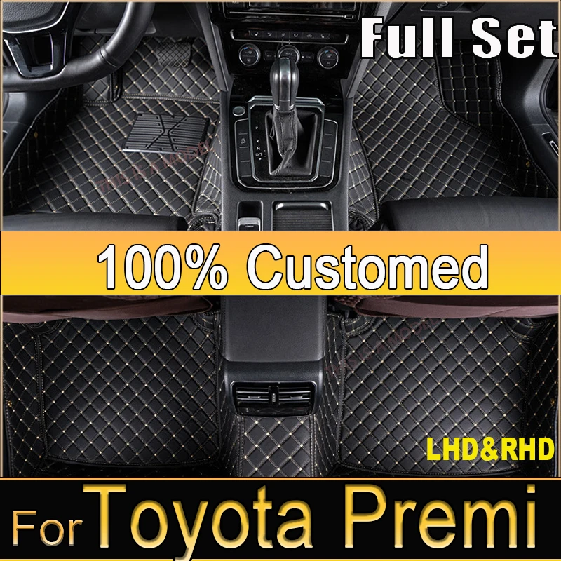 Car Floor Mats For Toyota Premio Allion T260 2007~2020 Waterproof Carpet Luxury Leather Mat Car Accessories Auto Rugs Full Set