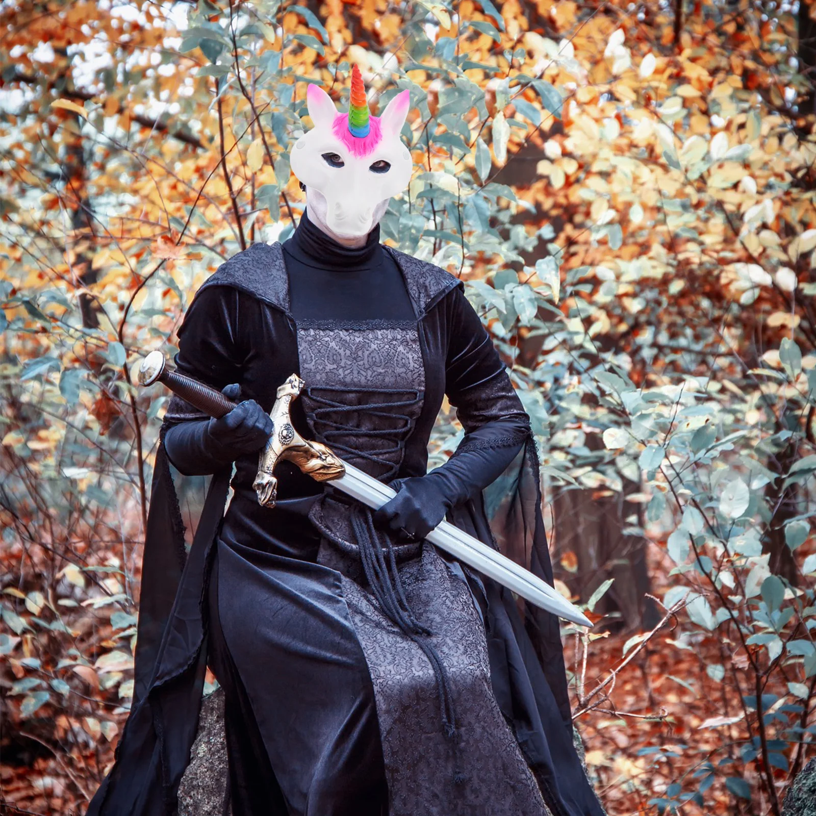 

Unicorn Mask 3D Design Vibrant Colors Suitable for Halloween Party Photography Prop Costume Fancy Dress Masquerade