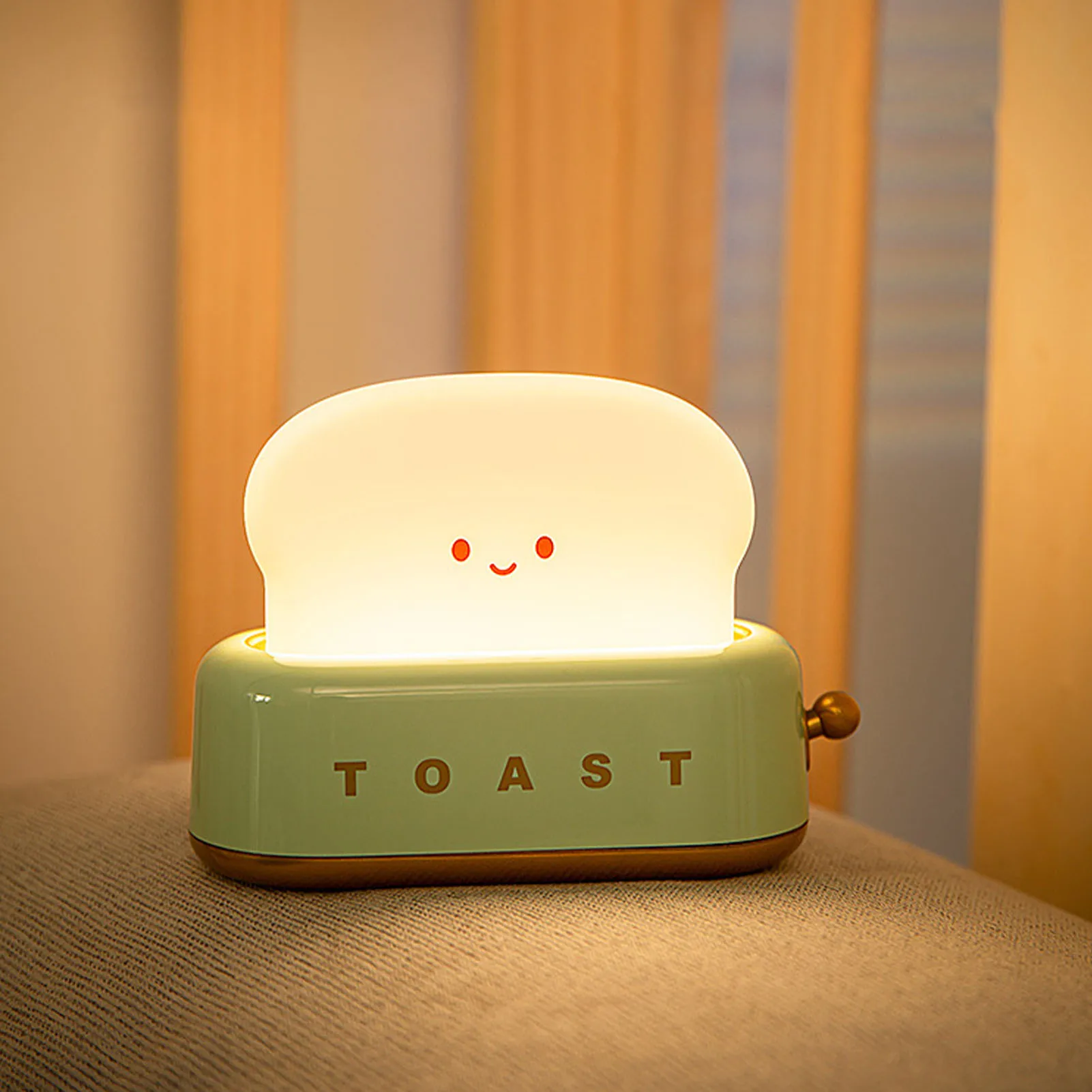 Cute Toast Night Light Dimmable LED Toaster Night Lamp Rechargeable Cordless Nursery Night Light For Kids Cute Bedroom Bedside