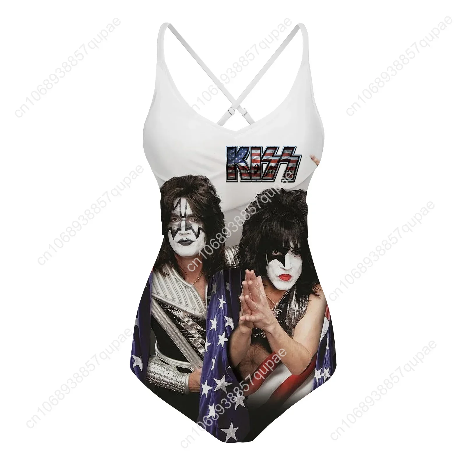 Kiss Rock Band Swimsuit Womens Sling Swimsuits Sexy Swimwear Pool Party Beach Bikini Summer Holiday Customize Bathing Suits