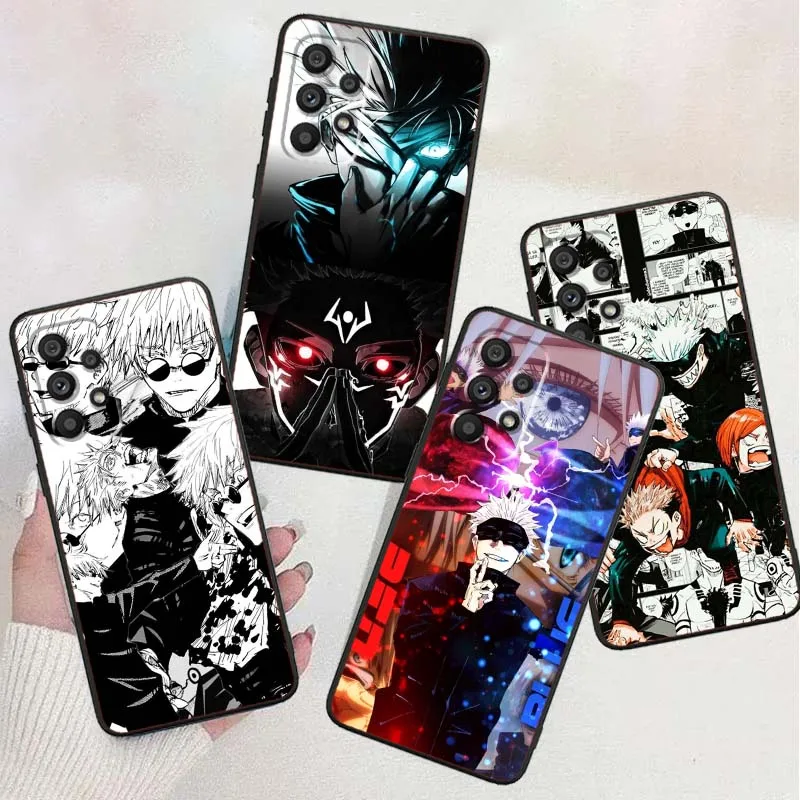 

J-Jujutsus K-Kaisens Anime For Samsung A42 A41 A35 A34 A33 A32 A25 A24 A23 A21s A04 A03 Note 20 Ultra 5G Black Phone Case