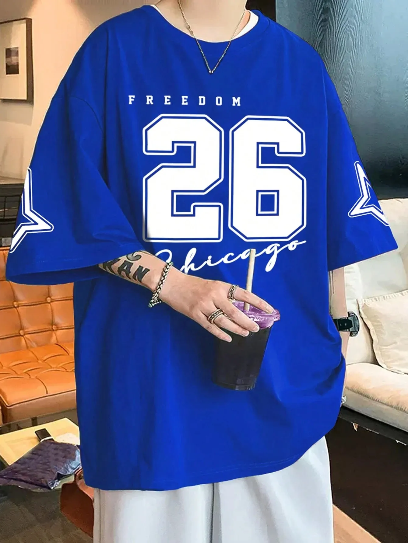 2026 Summer New Style Men's T-shirt - Breathable Lightweight Casual Sports Digital Print Streetwear Men's T-shirt