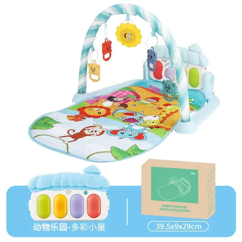 Couverture de fitness pour bébé avec pédale, cadre en polymère de sol, piano pour nouveau-né, enfants, cadeaux de jeu pour bébé, T1