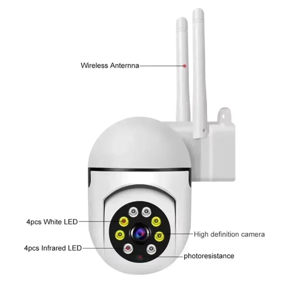2MP Wireless Security Surveillance PTZ Camera Wifi IP Outdoor 5X Zoom Cameras AI Human Tracking Two-way Audio HD Night Color Cam