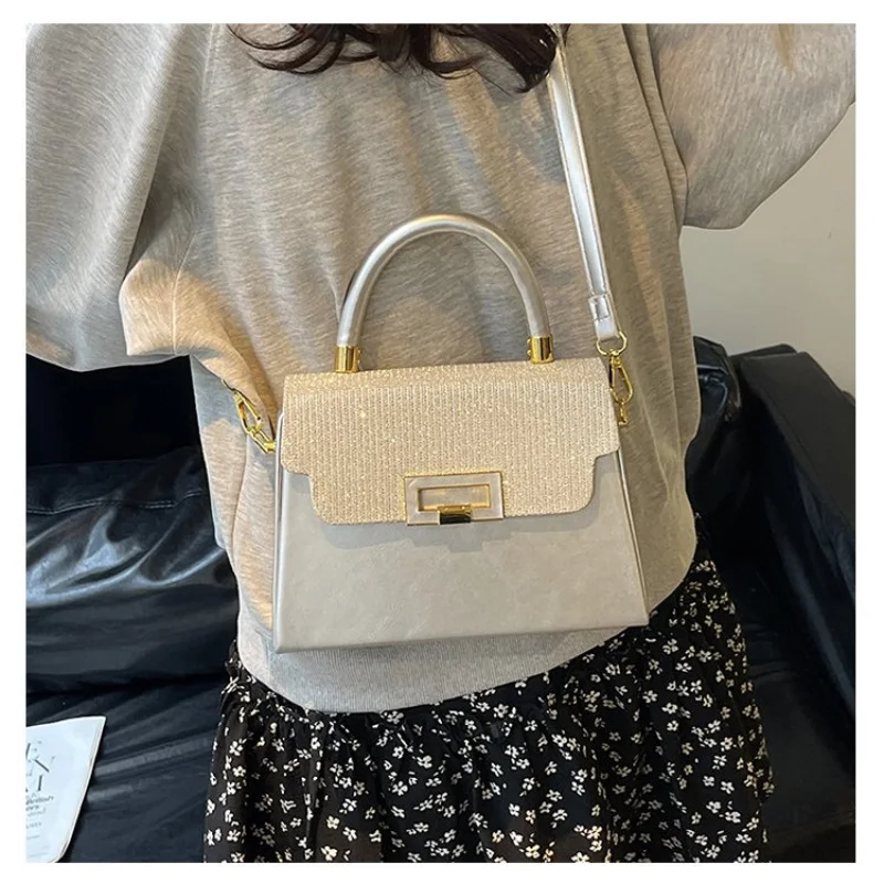 

Женская сумка через плечо премиум-класса, изготовленная из кожи с точечным принтом, винтажная, просторная, мягкая, повседневная, современный вид ​