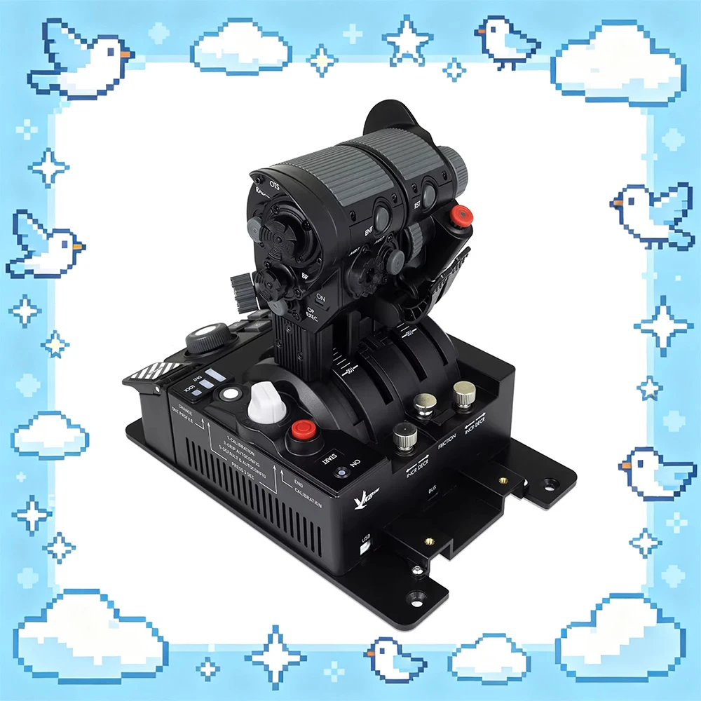 

Система управления двигателем VKBSIM STECS Mini Plus: современная, модульная, с кнопками и плавным демпфированием, имитирующая авиационный джойстик. Подарки для STEM-школ.