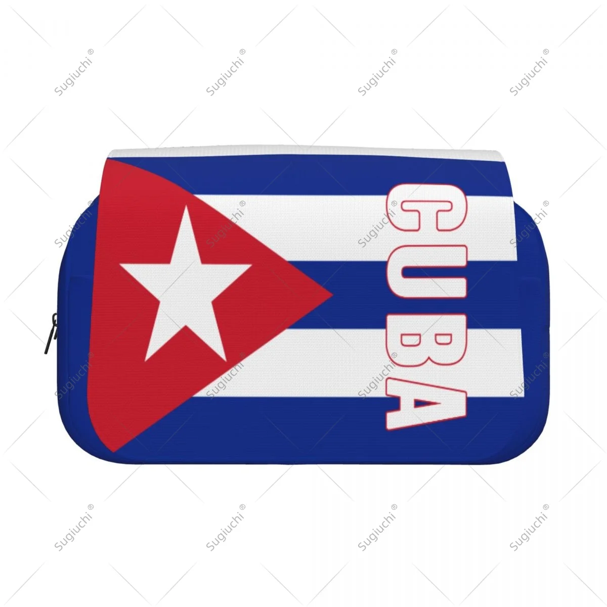 Pencil Case Scissors Bags 3D Cuba Flag Double-layer Oxford Cloth Stationery Storage Pen Box Case