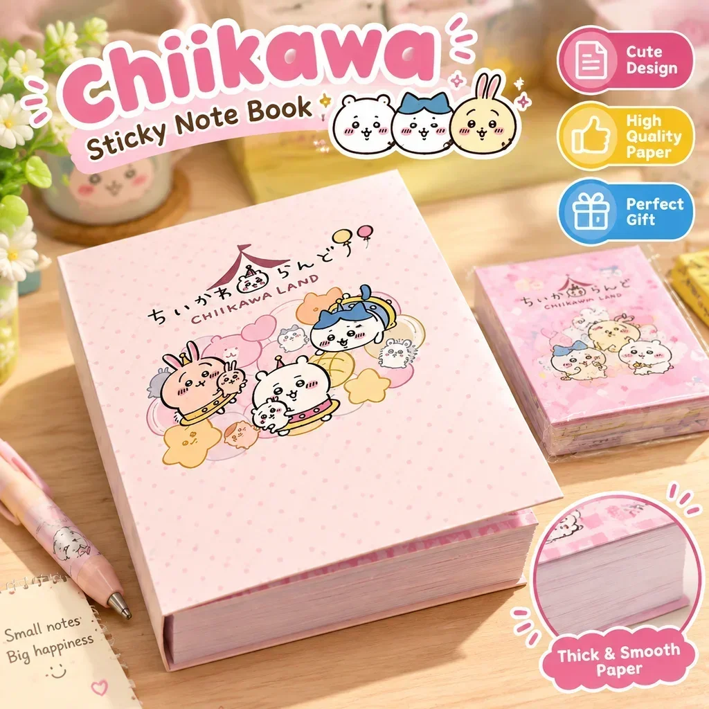 Chiikawa Jiikawa Sticker Book Super Thick Cute Cartoon Sticker Album Portable DIY Decoration Student Gift Kawaii Anime Manga