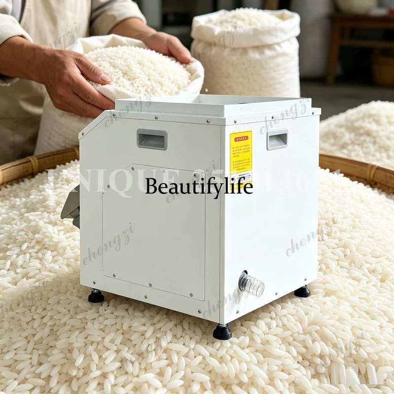 Image 4: Machine de décorticage de riz par gravité, séparateur vibrant pour céréales, paddy, blé, millet, éliminateur de pierres, outil de nettoyage du riz et d'élimination des impuretés