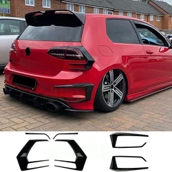 Front grille rear protective bar wind knife For Volkswagen Golf6 MK6 Golf7 MK7 MK7.5 GTI GTD 2009-20 Bumper Aero Kit Gloss Black