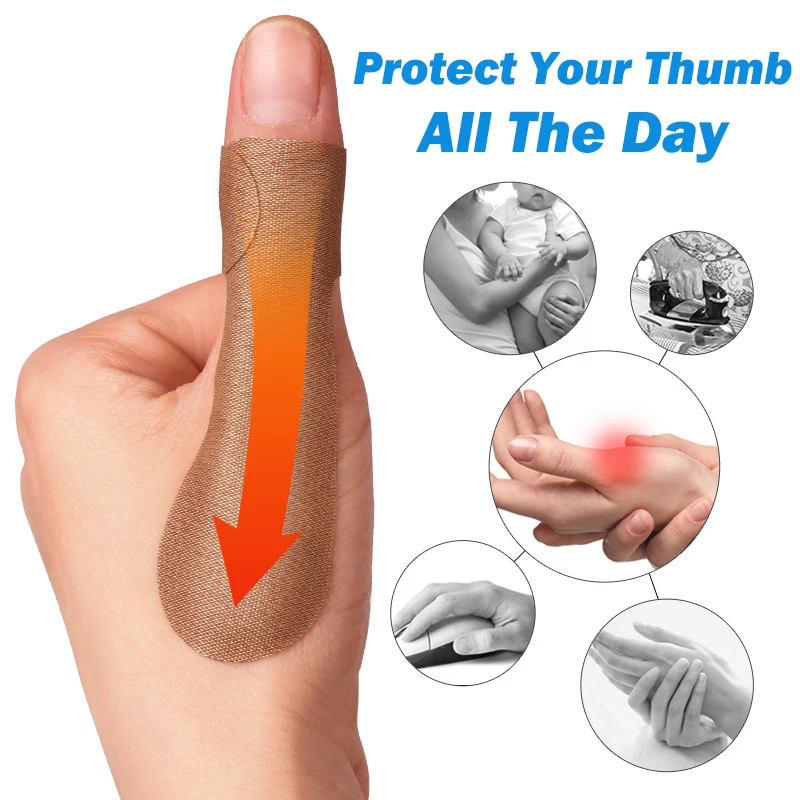 Pexmen 2/4/6/10Pcs Thumb Protection Patch ยืดเทปกีฬาสำหรับปวด Relief Self Adhesive พลาสเตอร์สำหรับนิ้วมือป้องกัน