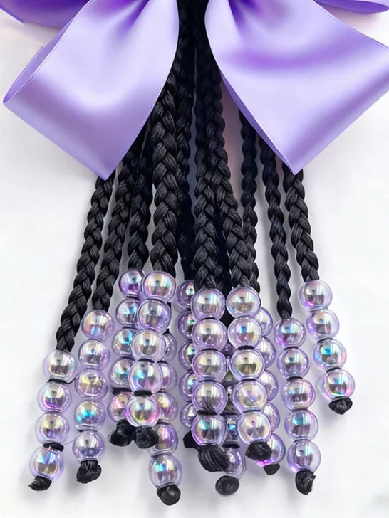 About 100 Hair Beads - Various Colors of Dirty Braided Hair Clip Beads - Durable Children's Round Bead Hair Accessories for Part